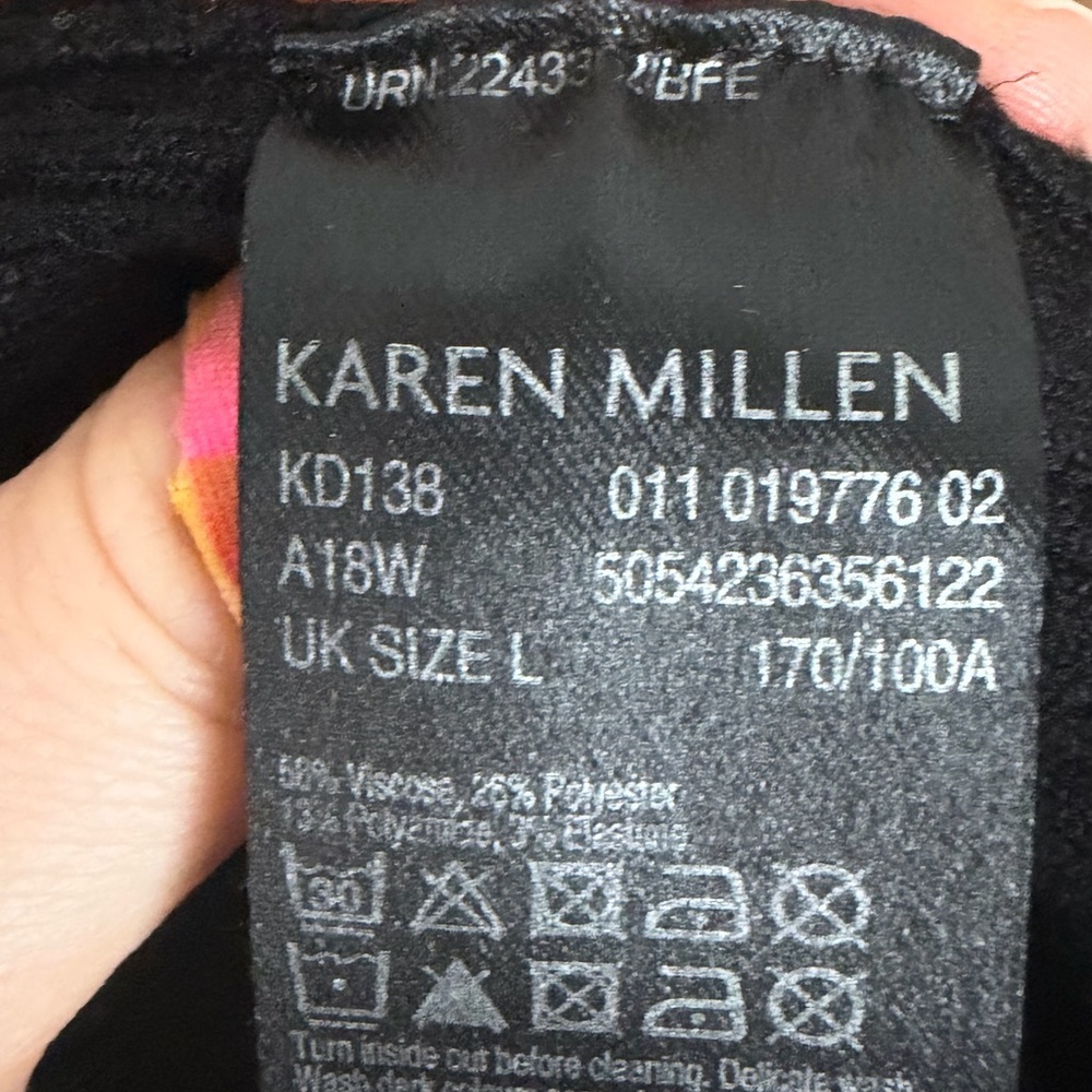 Karen Millen Black Dress with Orange and White Accents - Picture 4 of 4